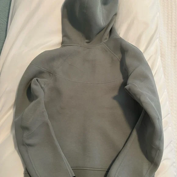 Nike Tech Kids Gray/Green Hoodie with Black Accents Full Zip